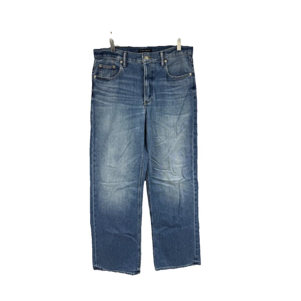 Lucky Brand High Rise Wide Leg Button Fly Jeans Medium Wash Womens 12/31